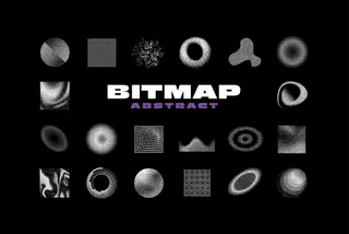 Abstract Dithering Bitmap Shapes