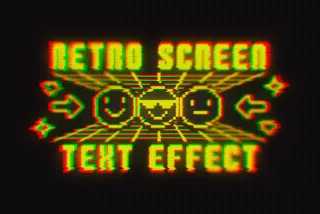 Retro Screen Text Effect