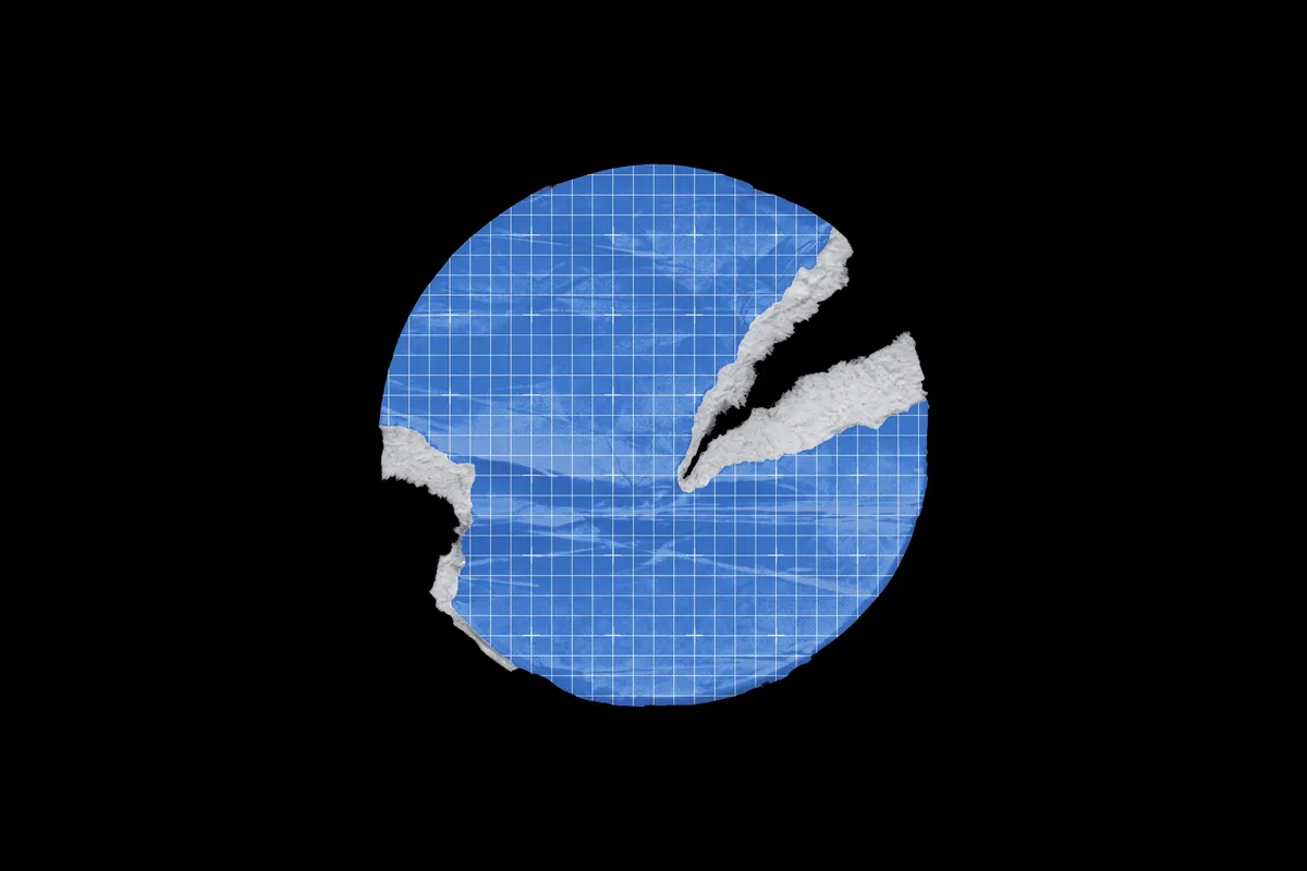 Ripped Round Sticker Mockup