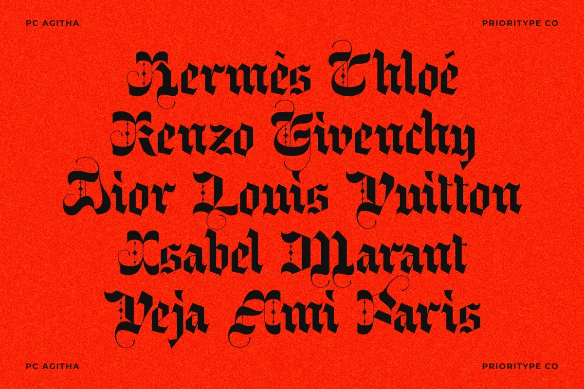 PC Agitha – Modern Blackletter Font