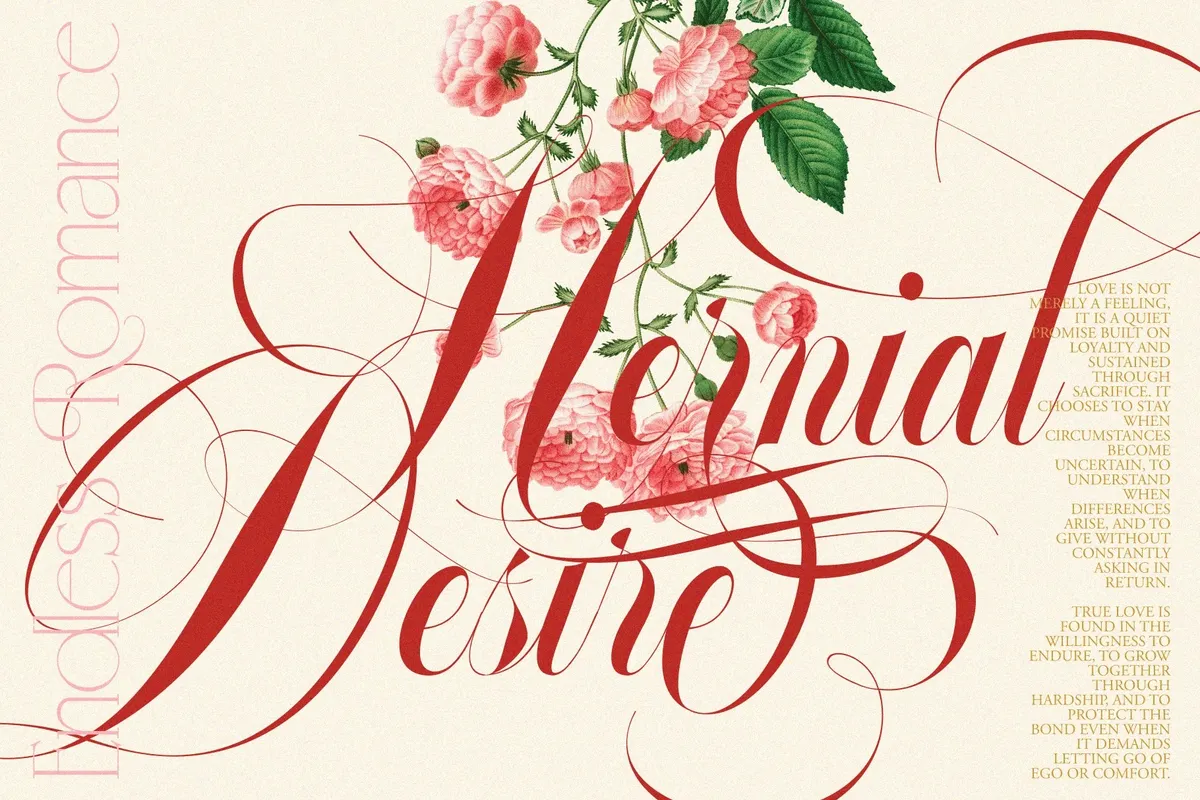 GLOWING ROMANCE — Luxury Calligraphy Font