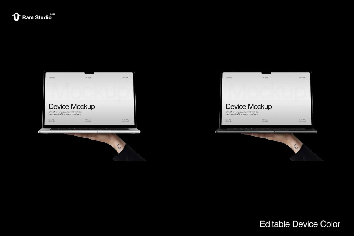 Hand Holding Device Mockup Set