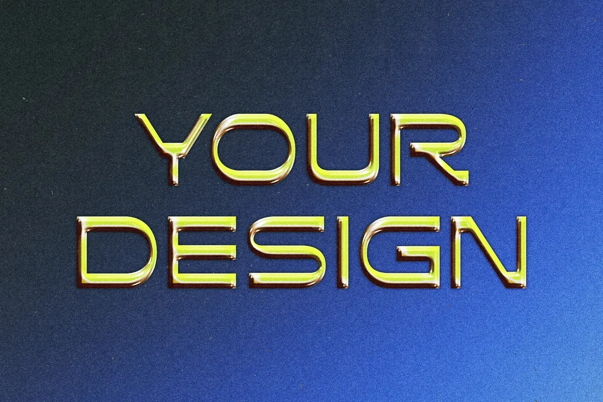 Retro Chrome Text Effect