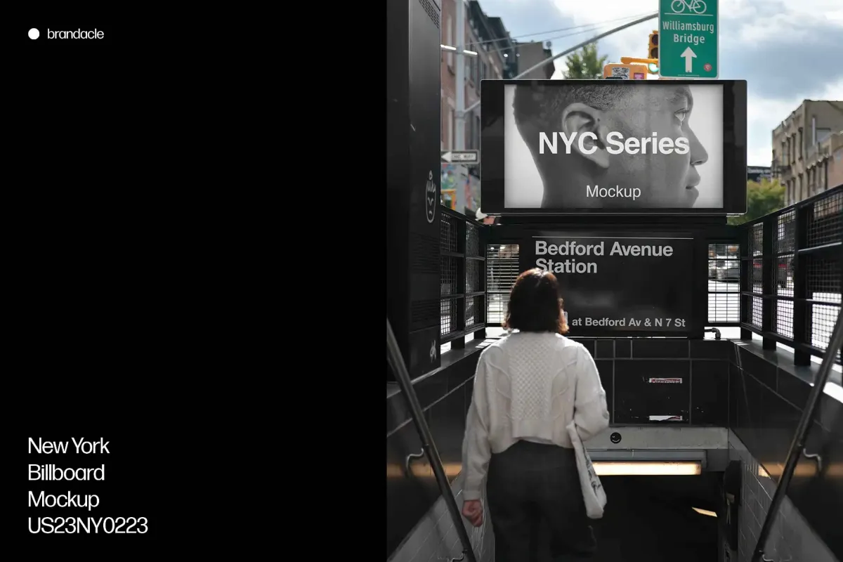 Brooklyn Subway Billboard Mockup