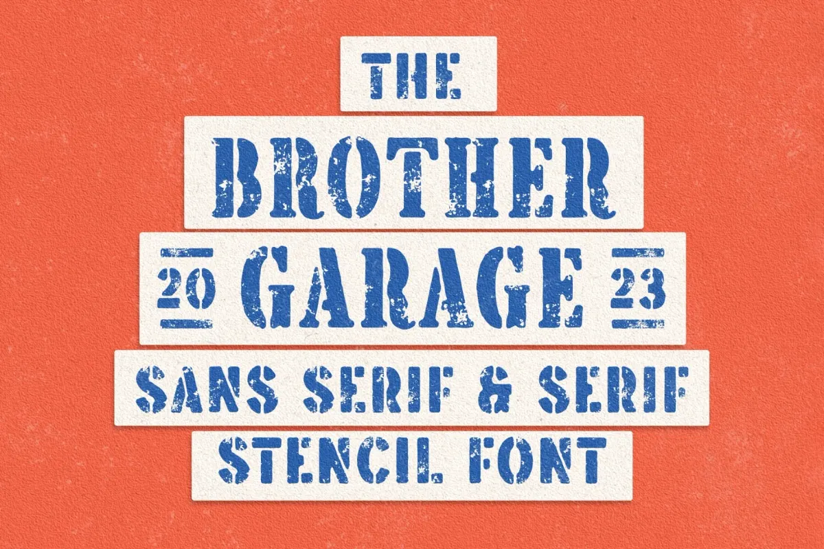 Brother Garage - Display Font