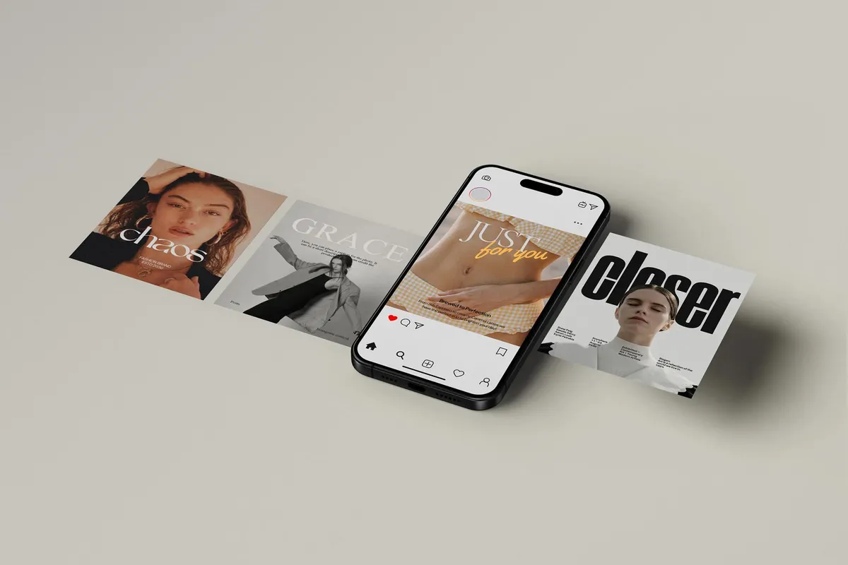iPhone Screen & Instagram Post Mockups