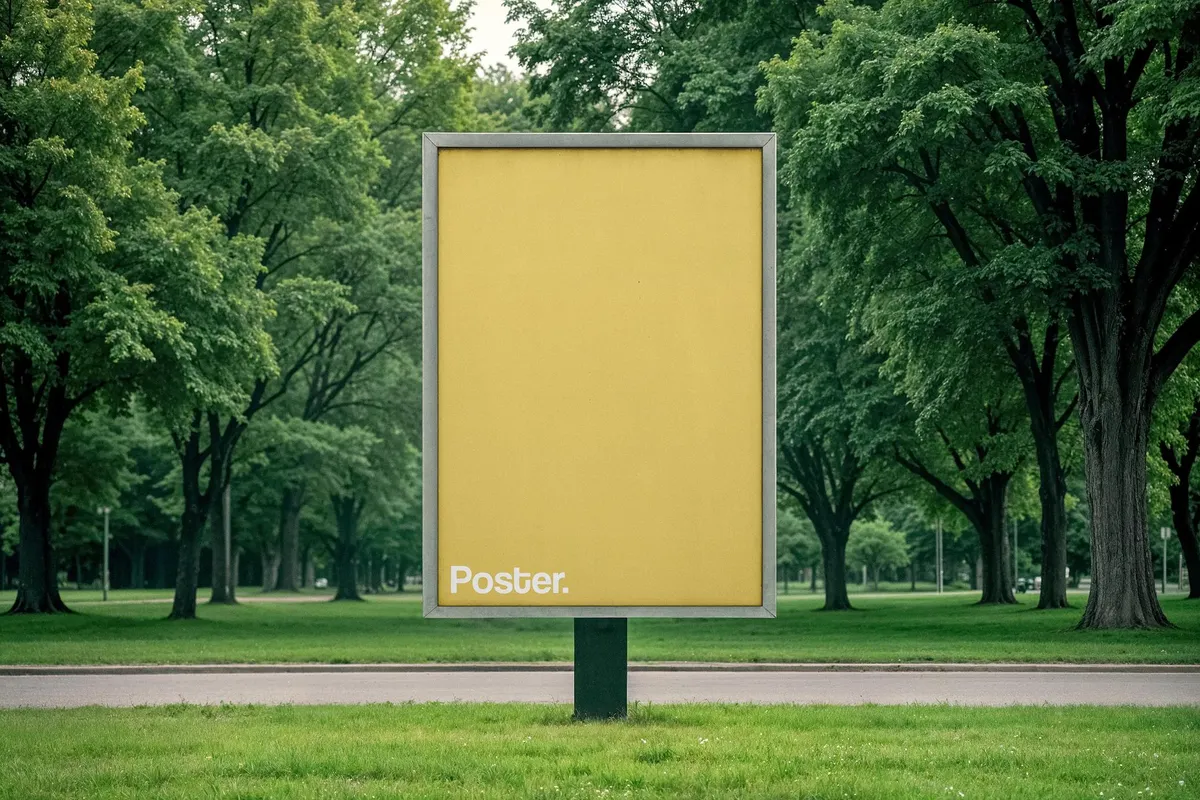 A4 Poster Signage Mockup