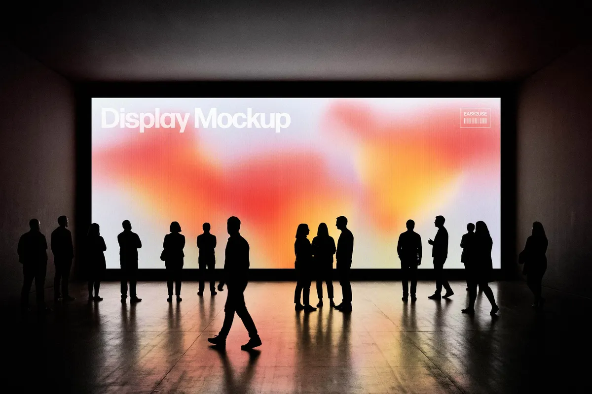 Wide LED Wall Mockup