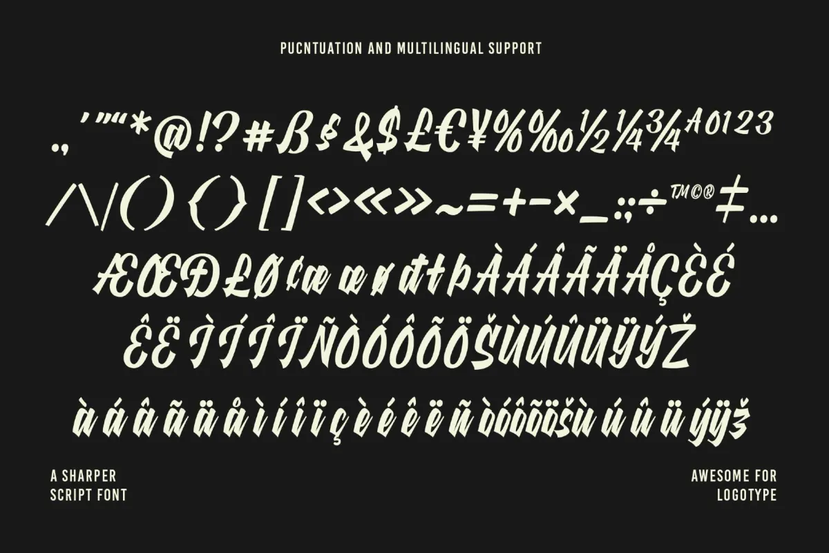Richline a Sharper Script Font