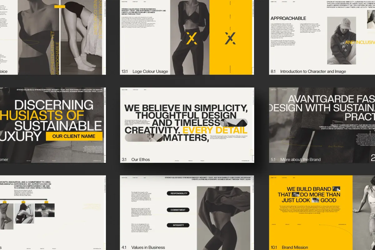 RUBE - Minimal Brand Strategy Deck Template