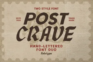 Post Crave - Vintage Blackletter & Sans Font Duo