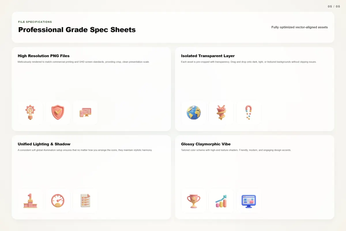 3D SEO & Web Icons