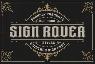 Sign Rover a Vintage Sign Display Font