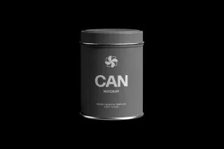 Metal Tea Tin Can Mockup