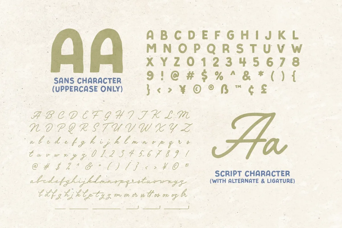 Vintage Postman - Handmade Font Duo