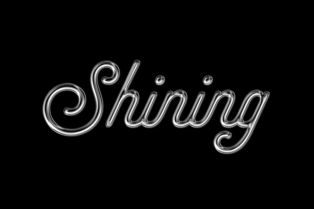 Anodized Chrome Effect for Text & Logo