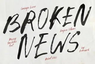 Broken News | Messy Handmade-Vibe Font