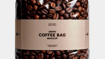 Plastic Coffee Package Mockup