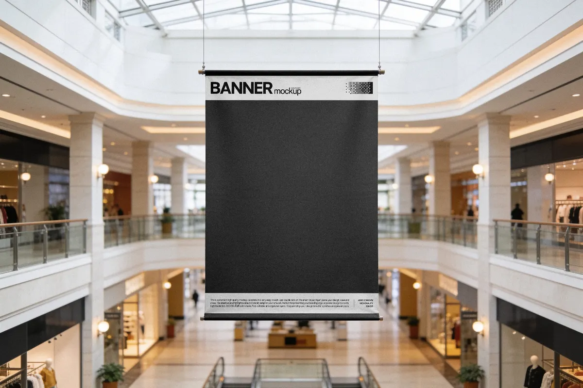 Shopping Mall Banner Mockup