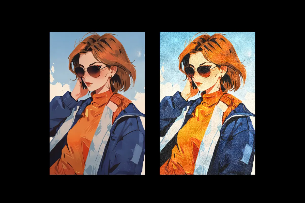 Bright Grainy Photo Effect