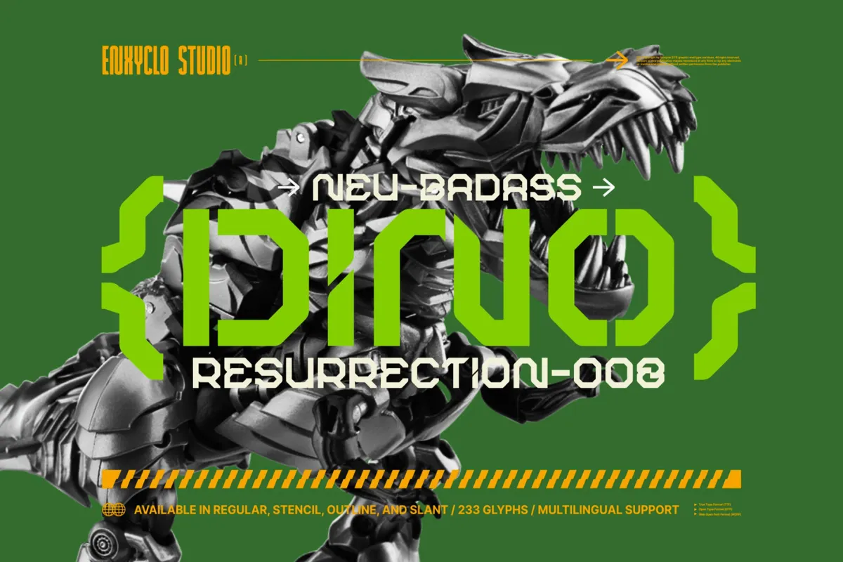 ROBMAX-36 - Futuristic Techno Display Font