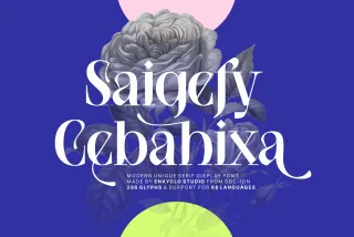 Saigefy Cebahixa - Elegant Modern Serif Font