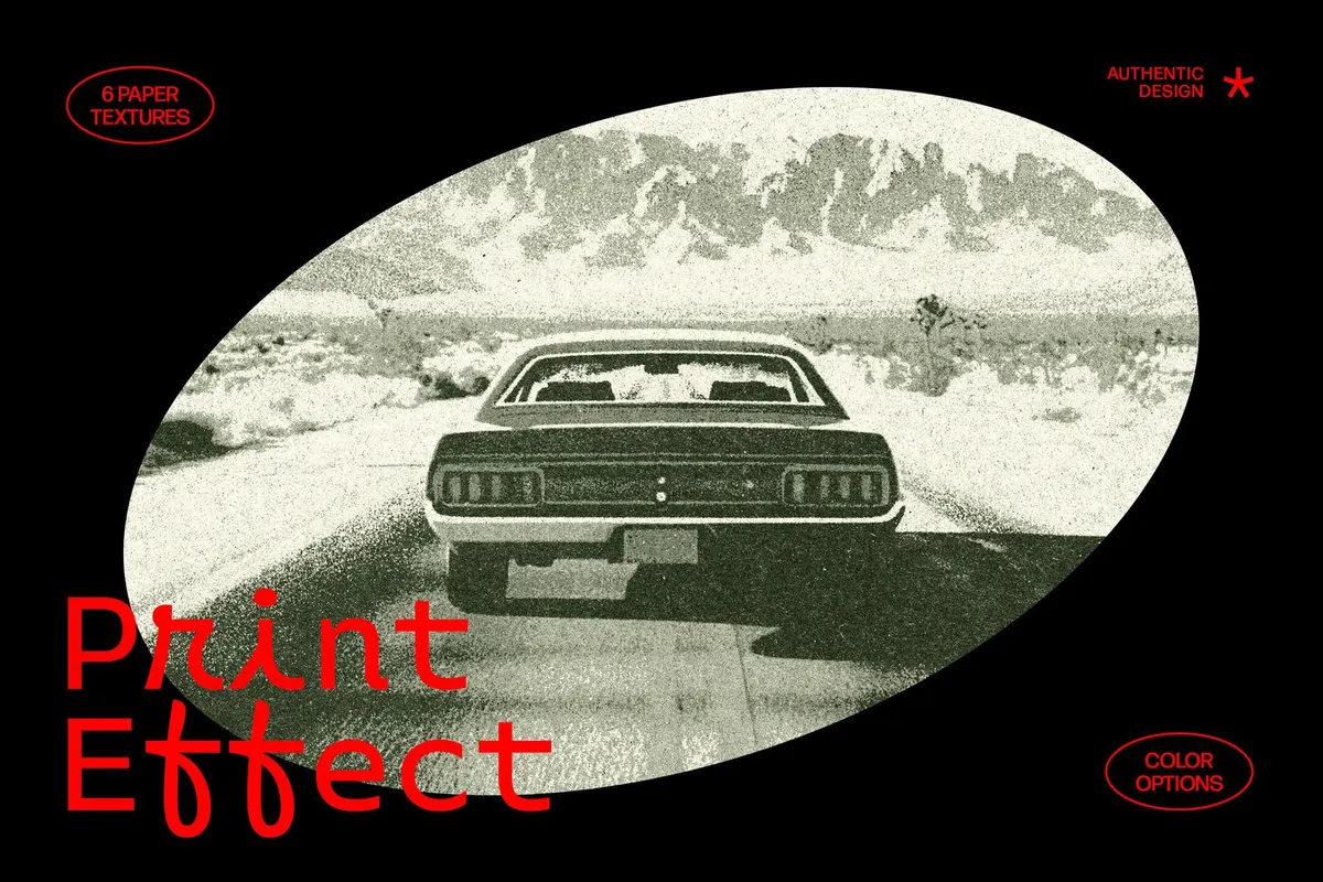Retro Copy Print Photo Effect