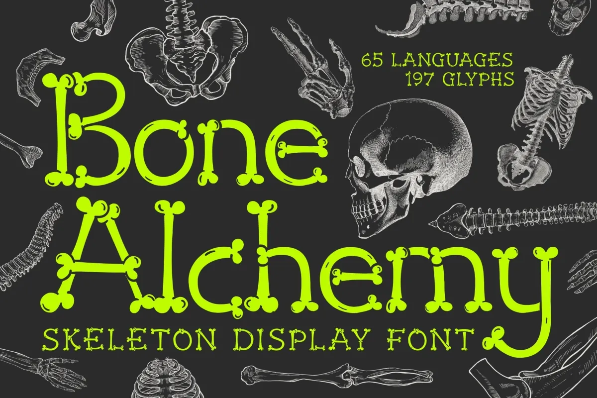 Bone Alchemy - Skeleton Typeface