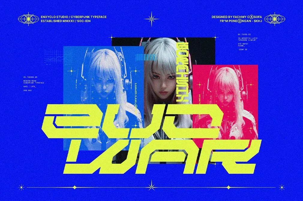 NCL RABEGS | Cyberpunk Font