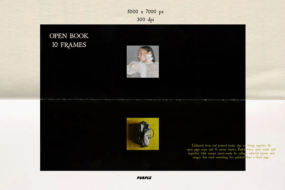 Open Book Paper Scans & Frames