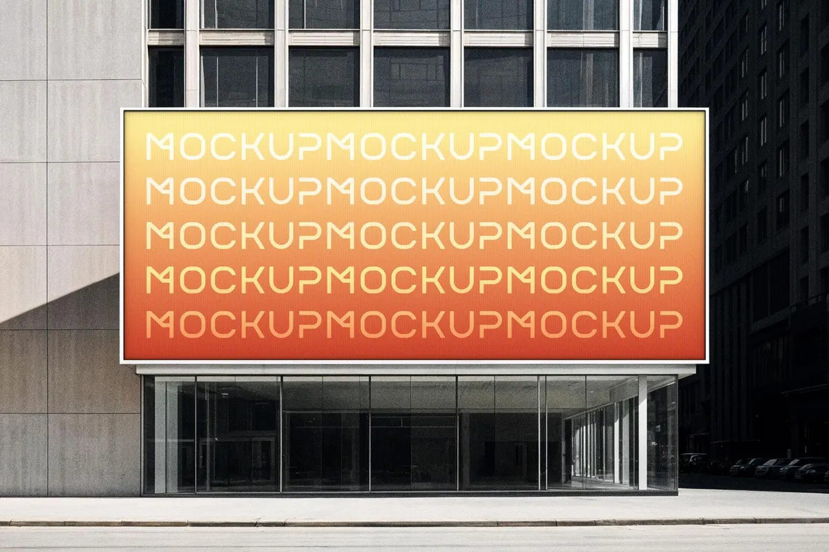 Large Outdoor 21:9 Screen Mockup