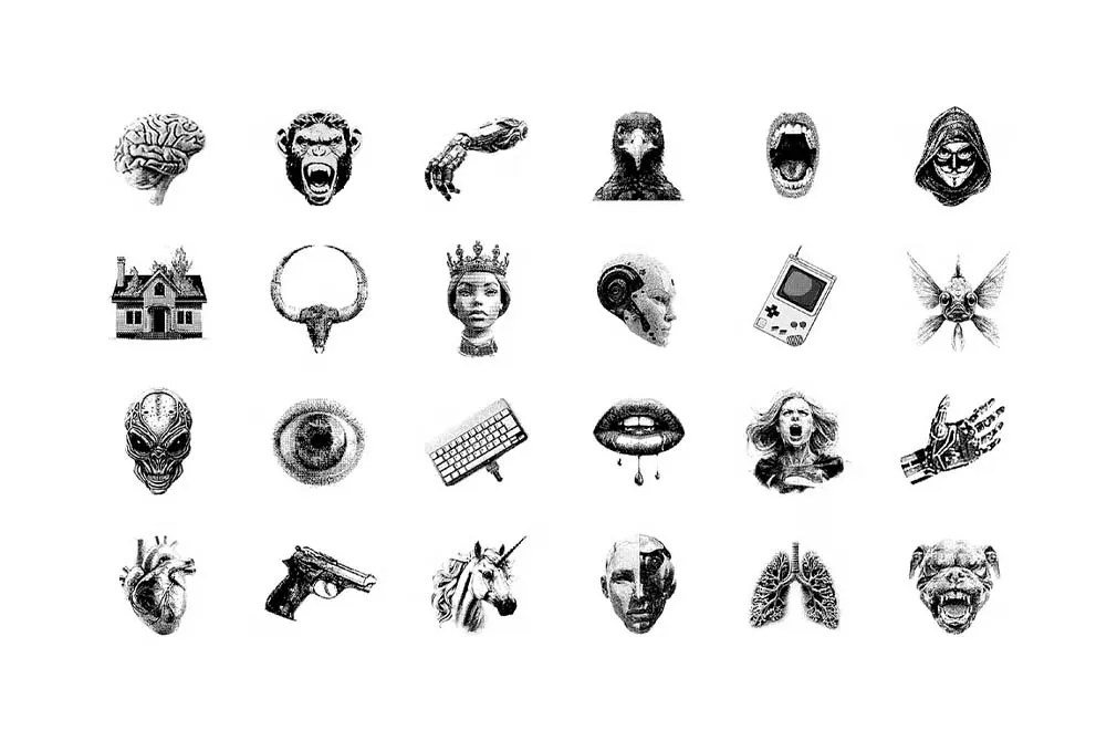 Y2K Dithering Bitmap Elements