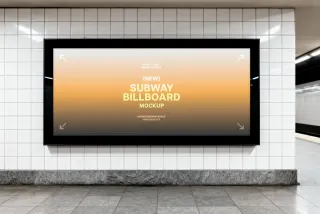 Subway Billboard Mockup