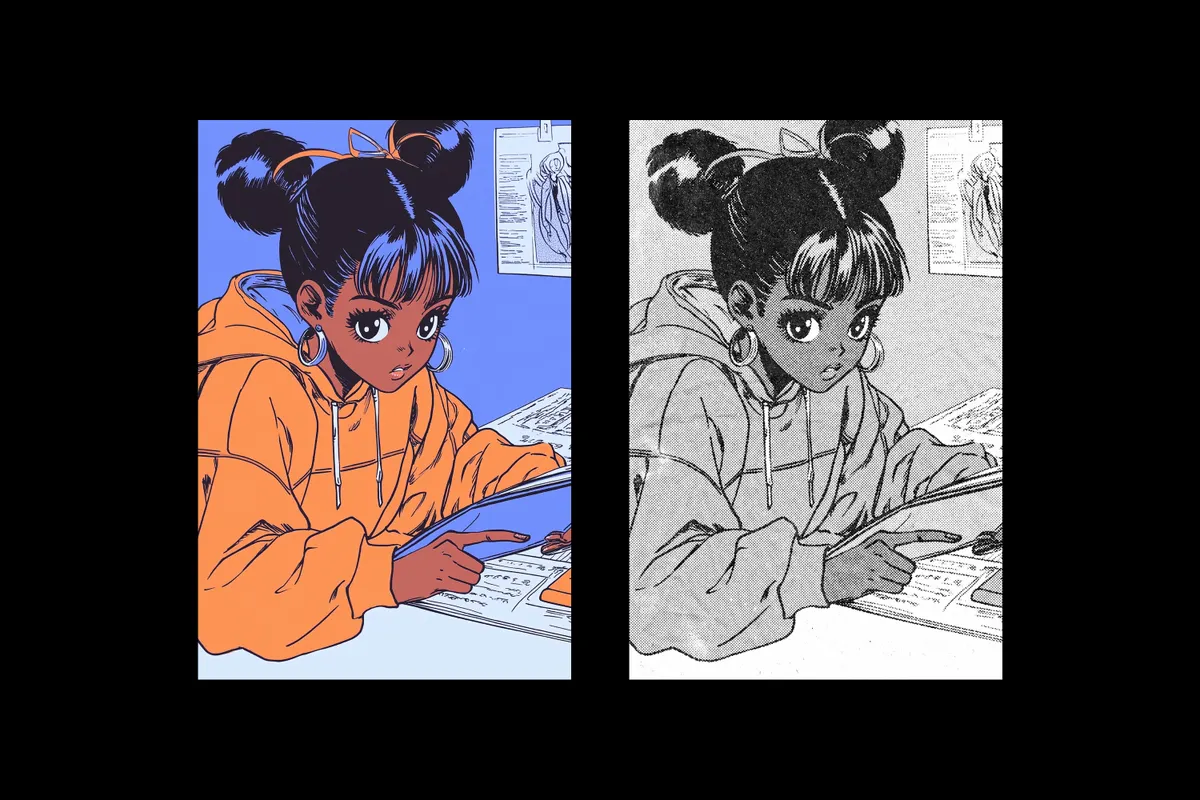 Vintage Comic Print Effect