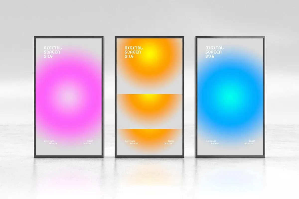 Digital Signage Screens Mockups