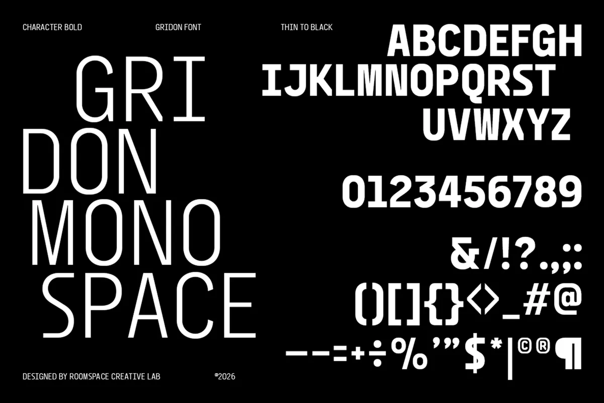 Gridon - Geometric Display Sans Font