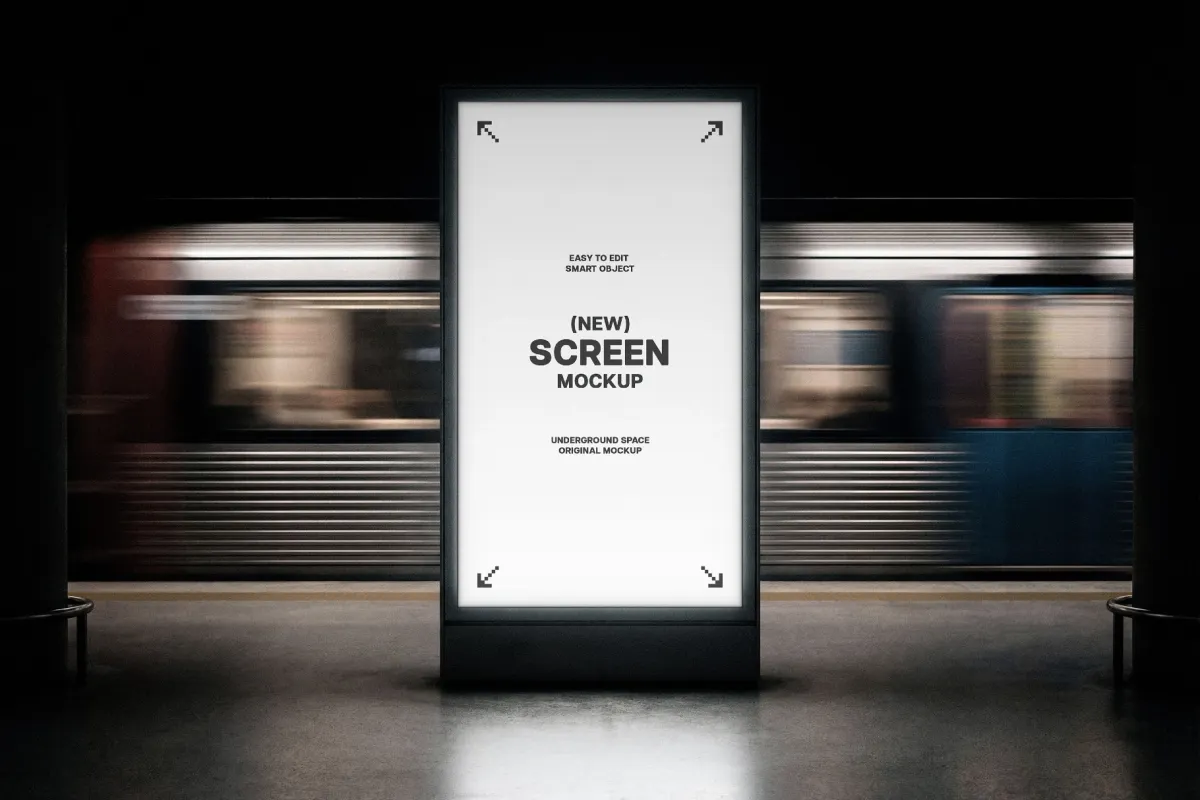 Subway Vertical Screen Mockup