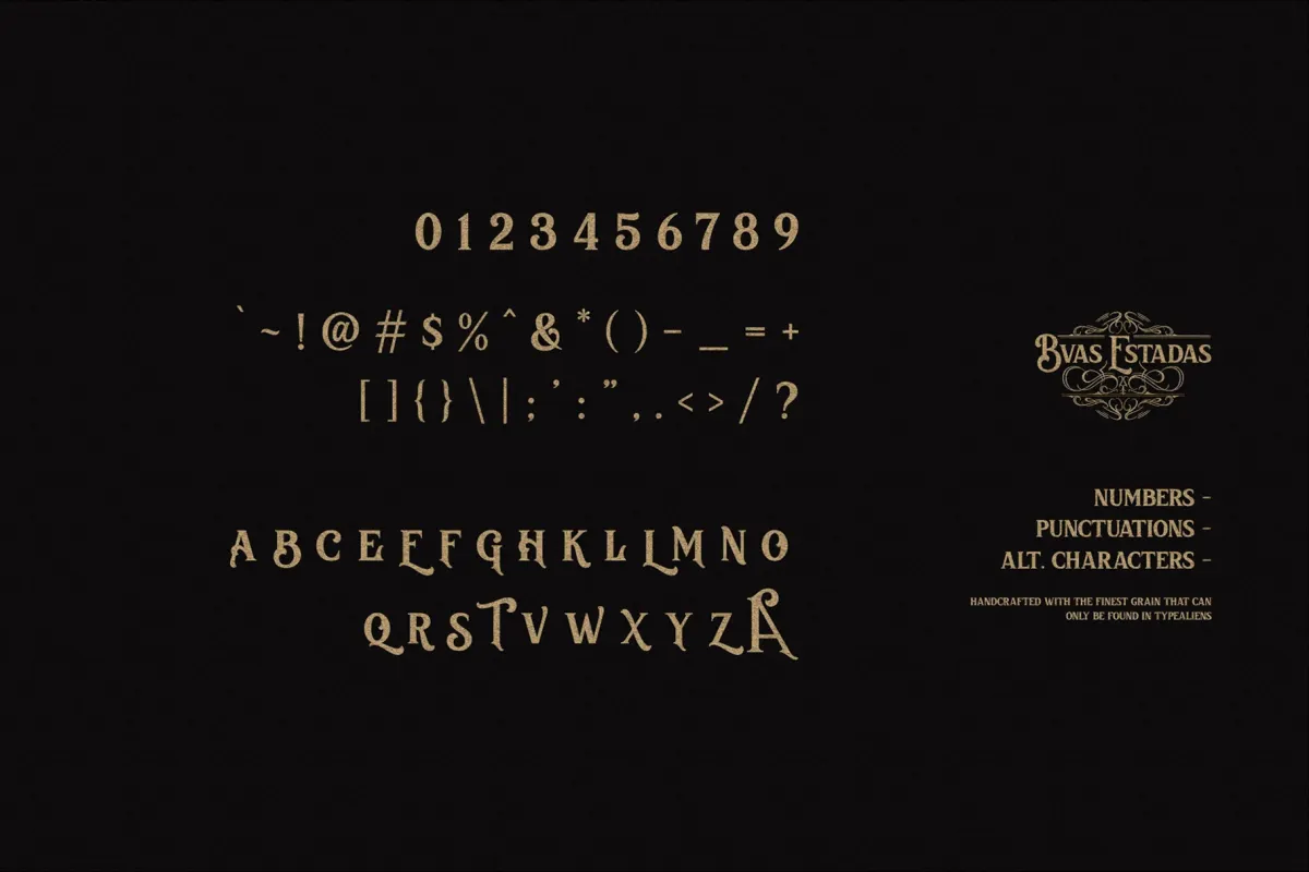Bvas Estadas - Vintage Victorian Serif Font