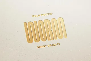 Golden Logo Mockup