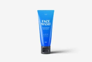 Face Wash Tube Cosmetics Mockups