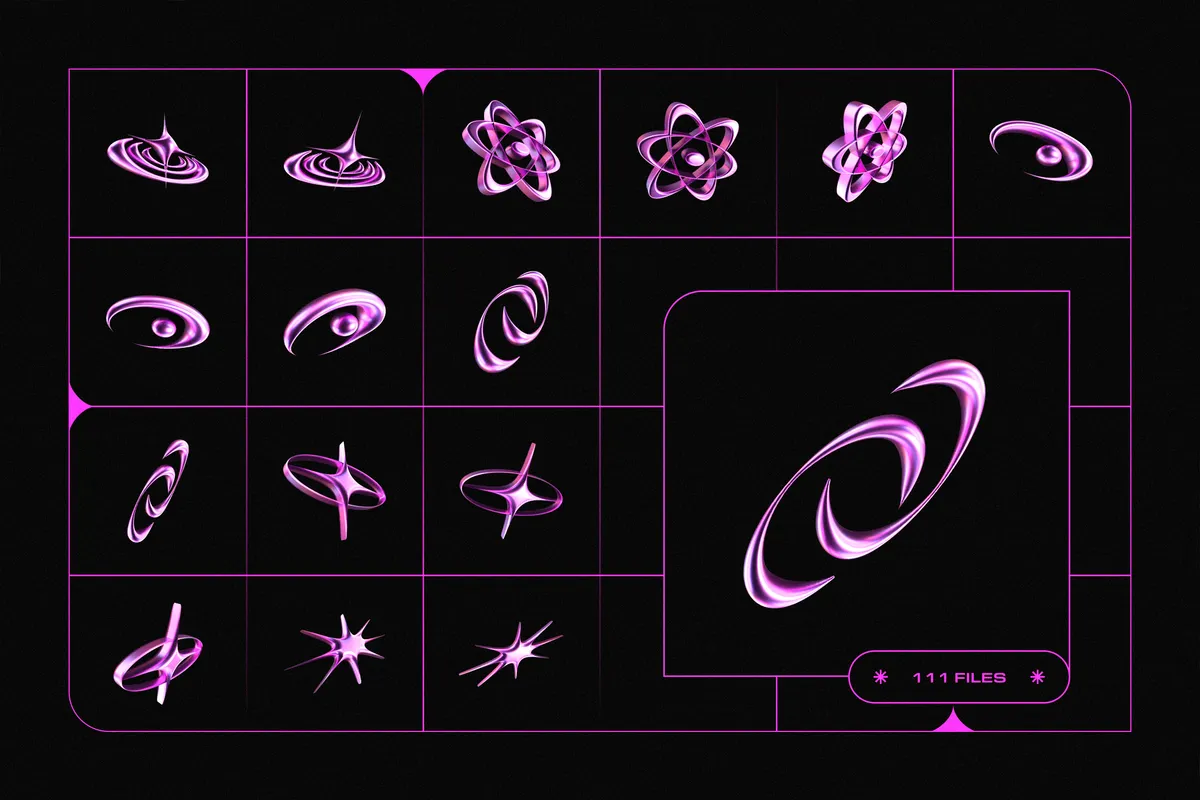 3D Y2K Objects