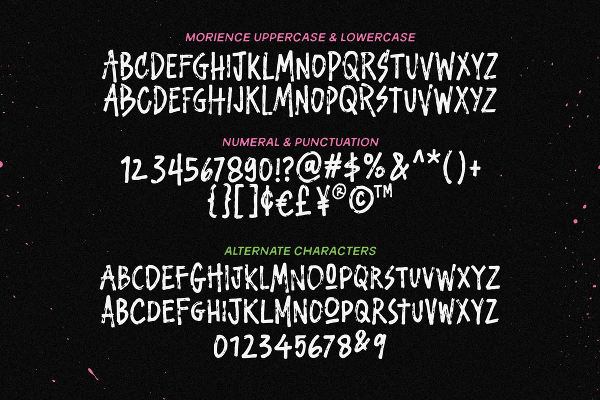 Morience - Spooky Layered Brush Font