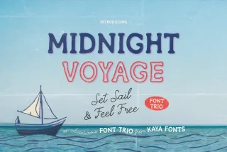 Midnight Voyage Font Trio