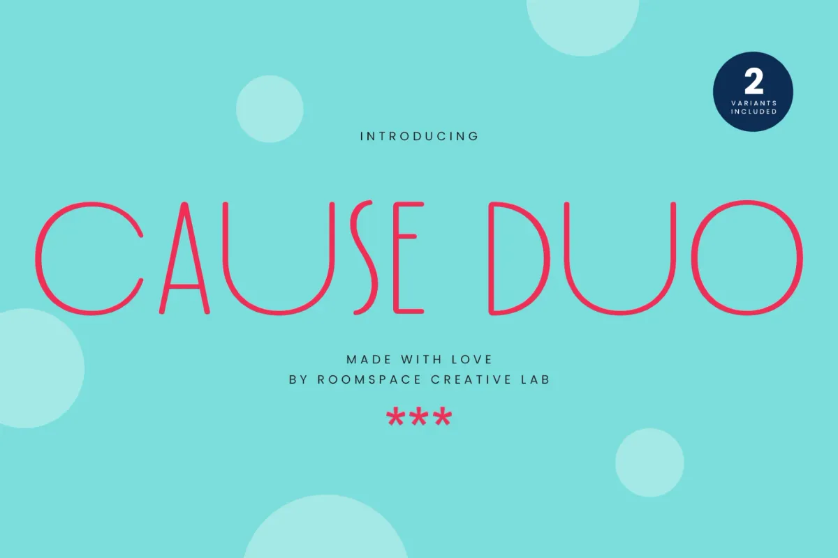 Cause Duo – Modern Minimal Sans Duo Font