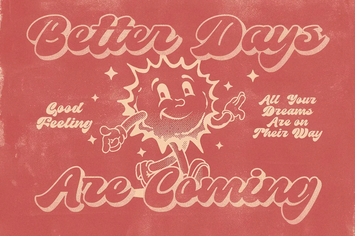 Flicking - Groovy Retro Font