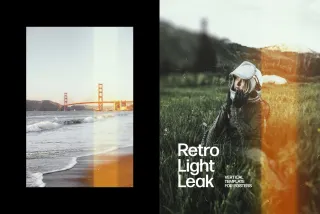 Retro Light Leak Poster Effect