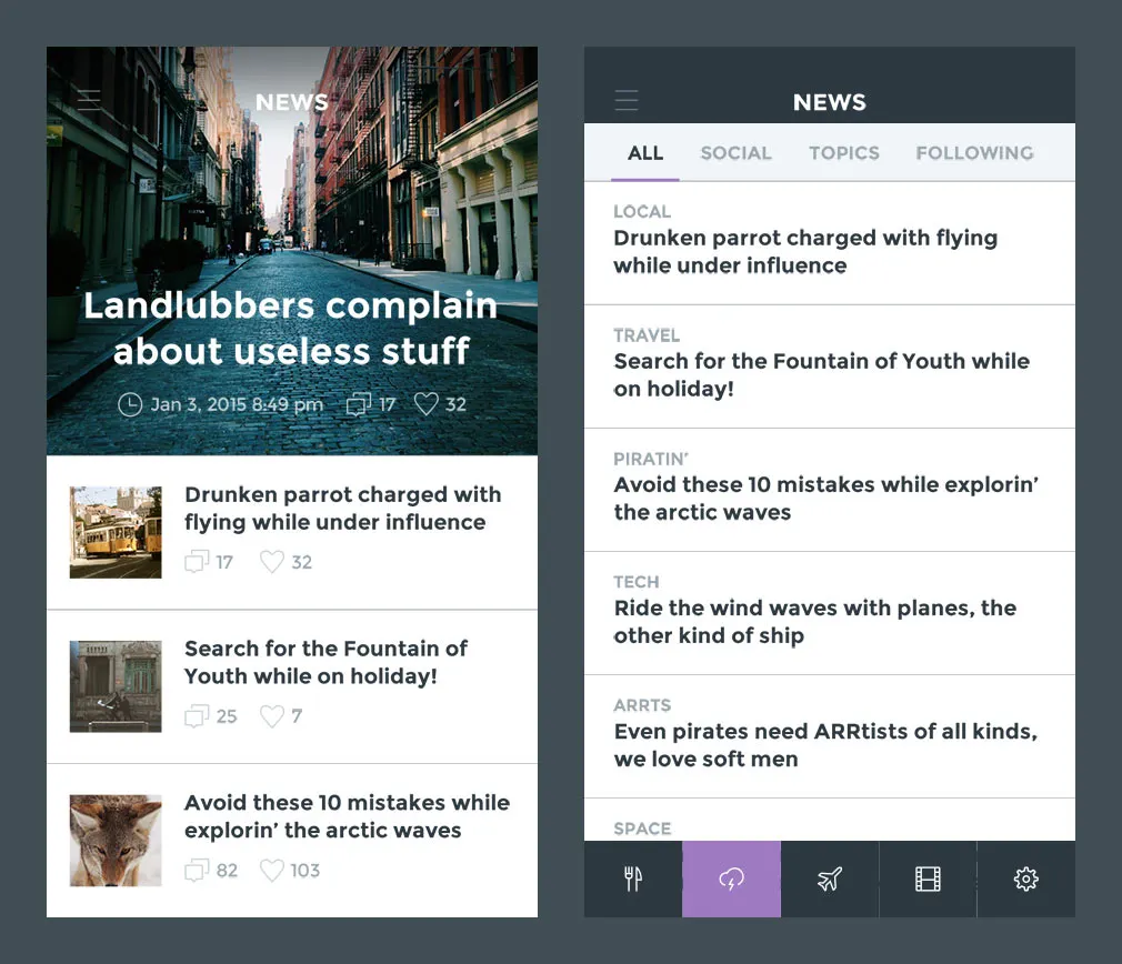 Ghost Ship Mobile UI Kit