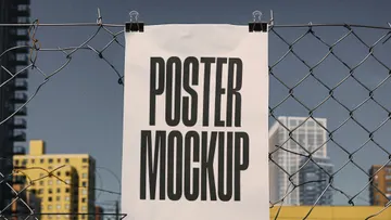 Grunge Urbanistic Poster Mockup