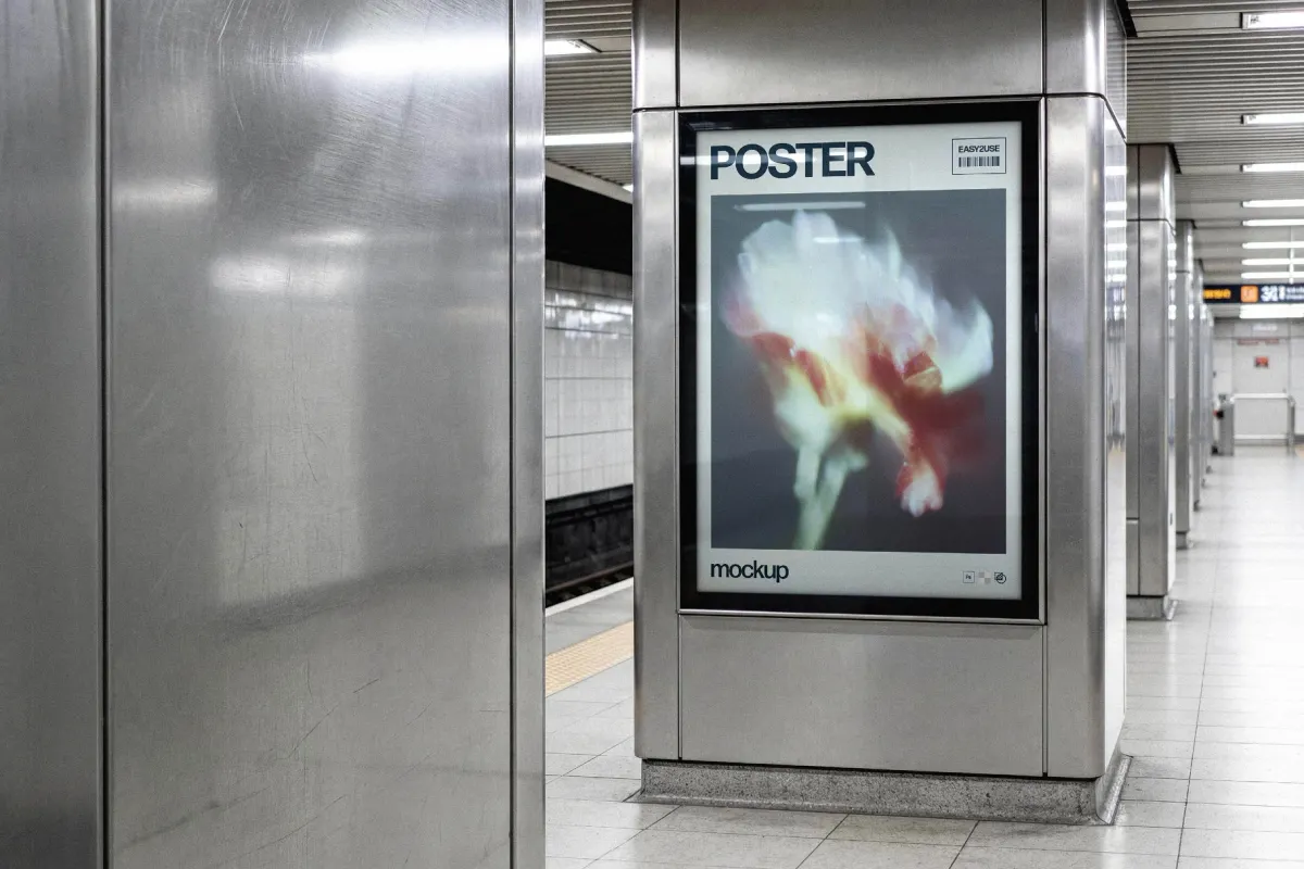 Metro Station Poster Mockup