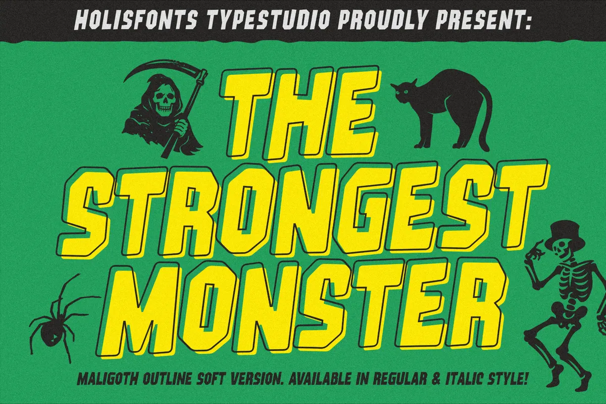 Maligoth - Layered Halloween Display Font Family